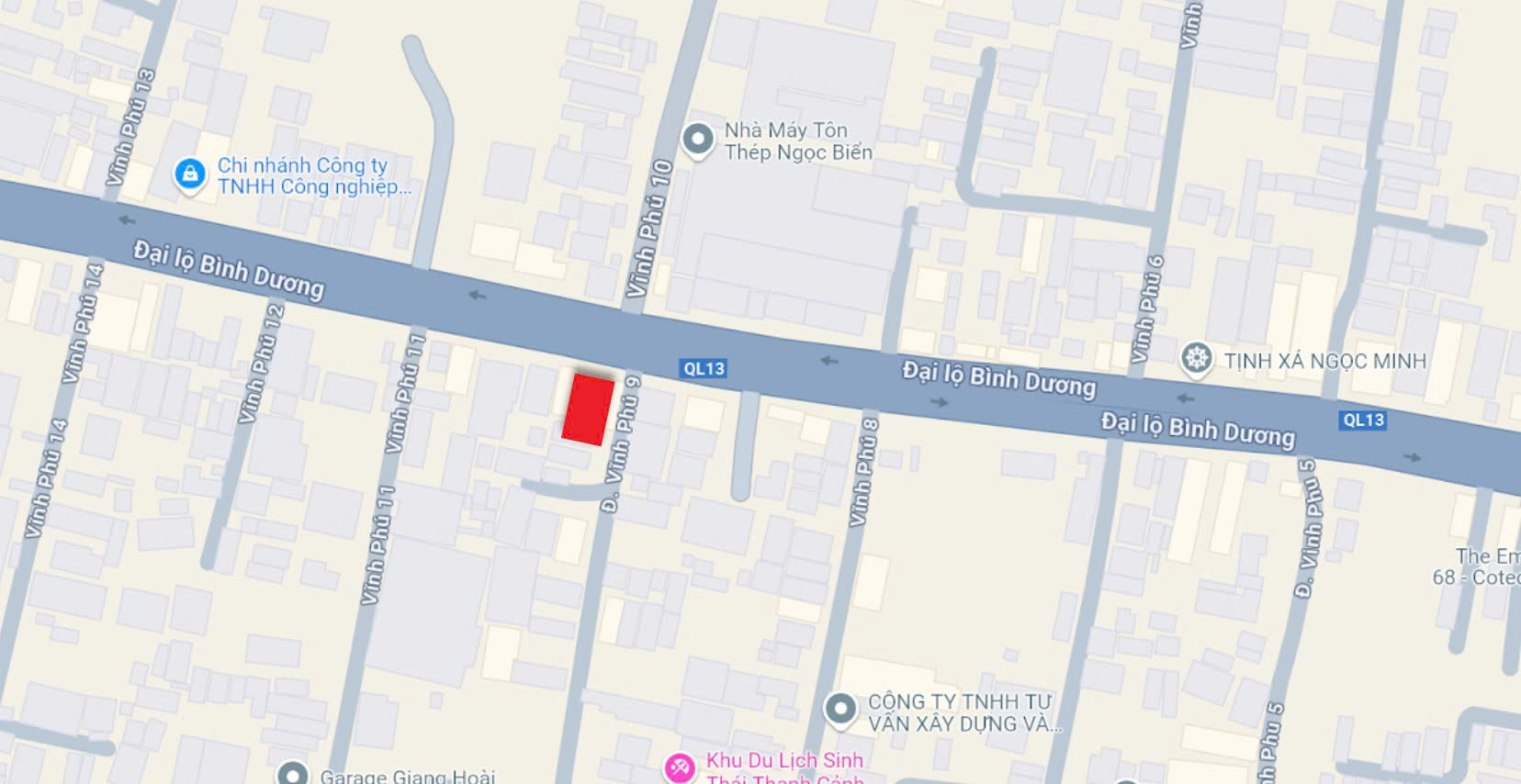 Cổng chào Bình Dương map